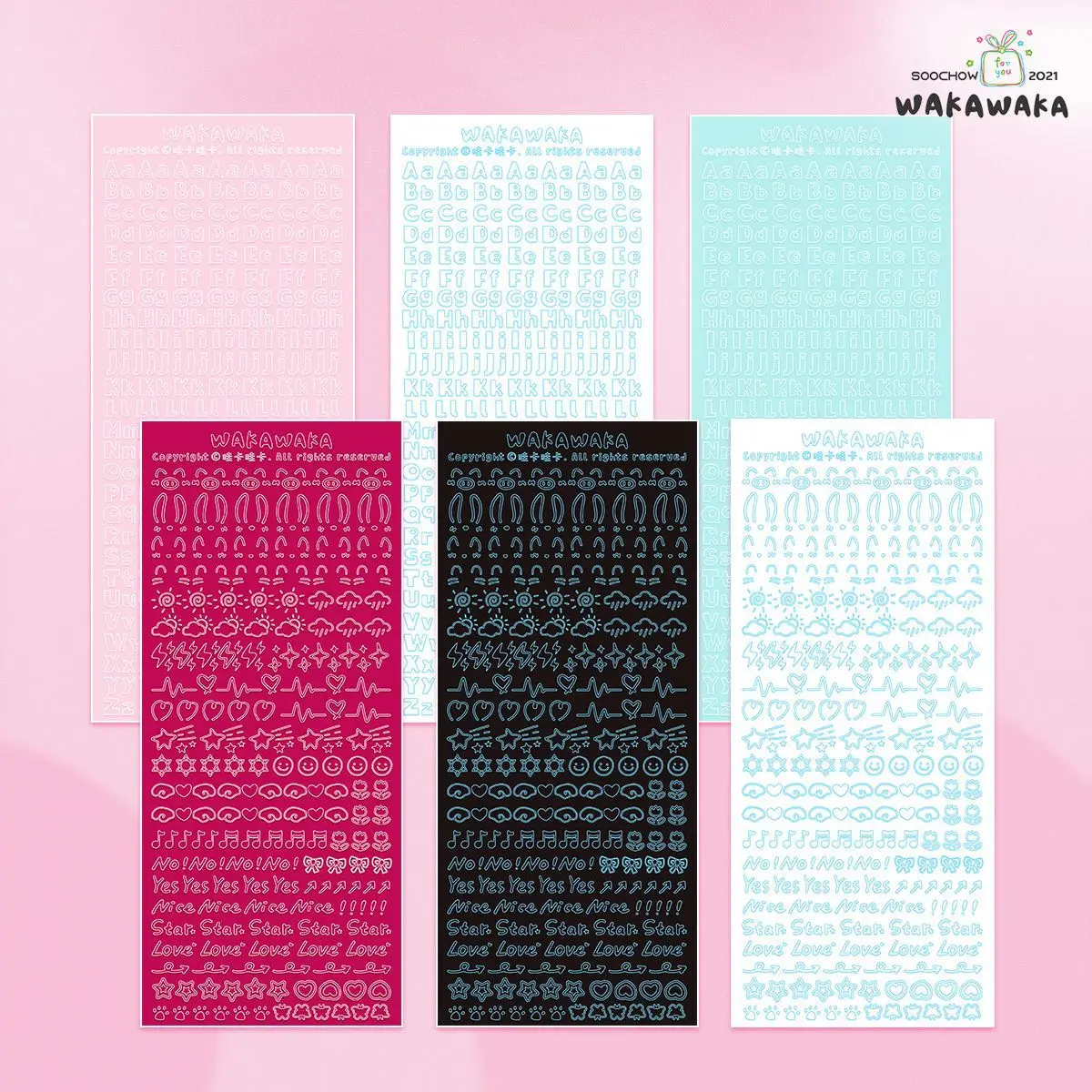 1 Pc Colorful Letter Pattern Stickers DIY Scrapbooking Journaling Decoration Materials Stickers Kpop Idol Photo Card Deco