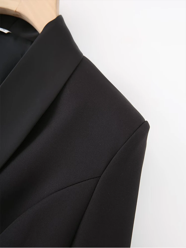 تنورة بدلة طويلة معدنية كبيرة على الطراز الأوروبي متعددة الاستخدامات ذات صدر واحد على شكل خاص