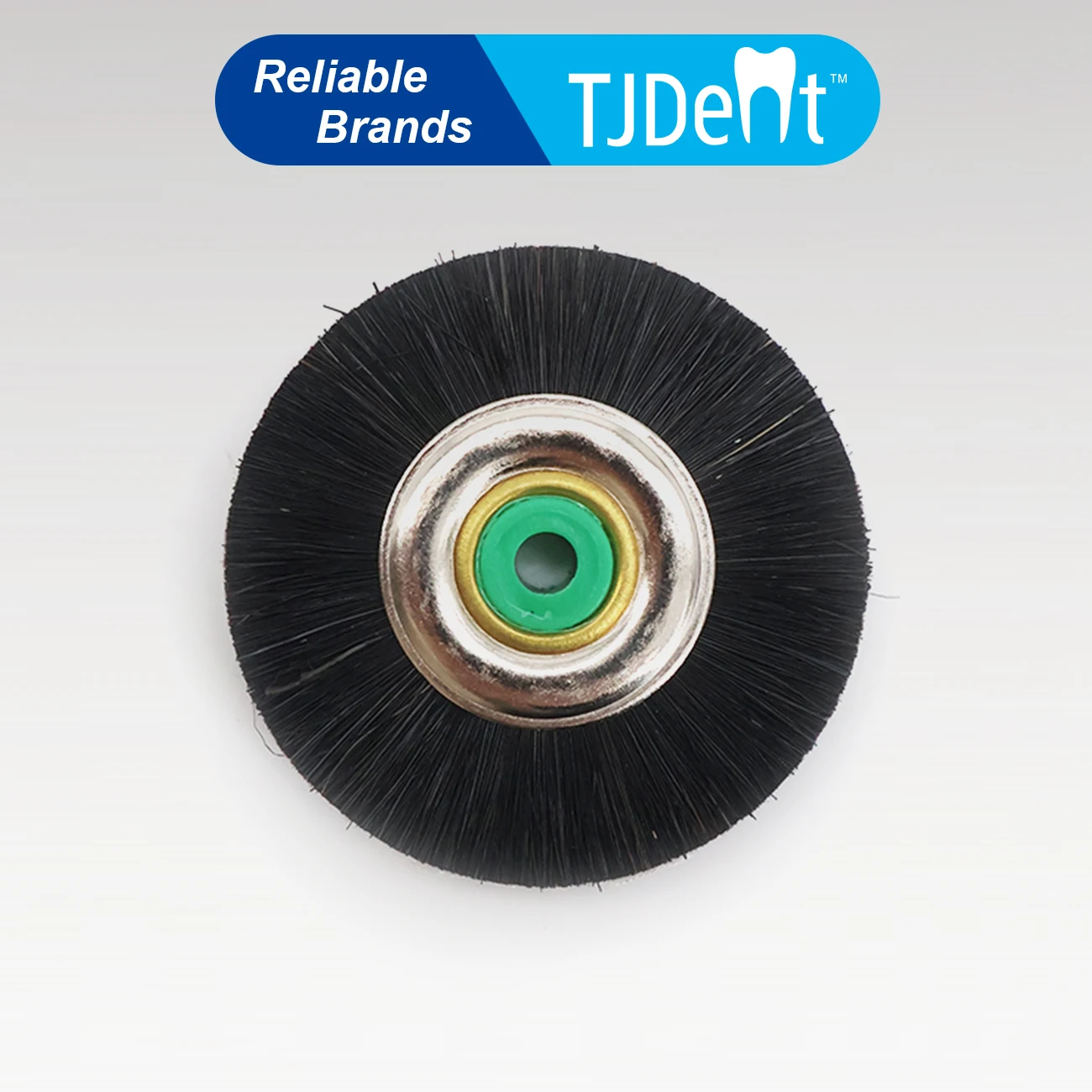 TJDent 1pcs 48mm Dental Laboratory Polishing Brush Wheel Black Bristle Buffing Abrasive Brushes For Micro Motor Dentistry Tool