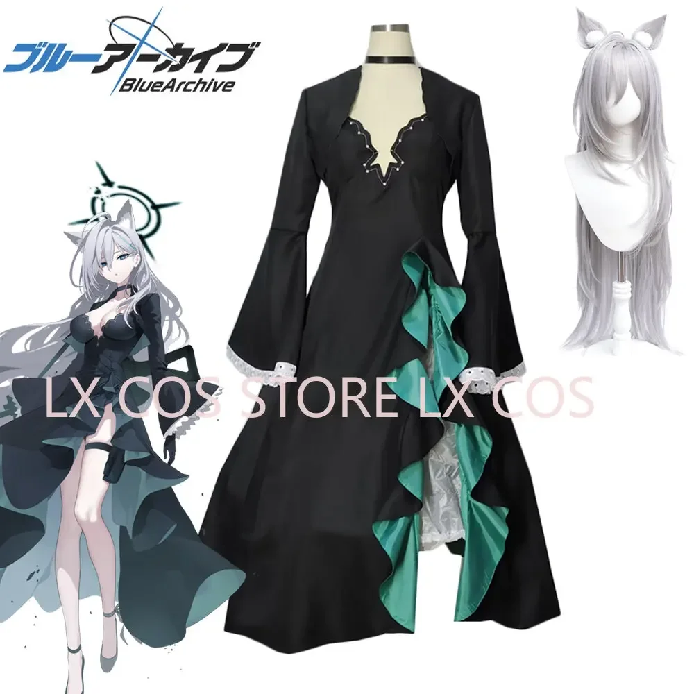 

Sunaokami Shiroko Dress Game Blue Archive Cosplay Costume Cute Party Suit Halloween Carnival Uniforms Anime Clothing Custom Made