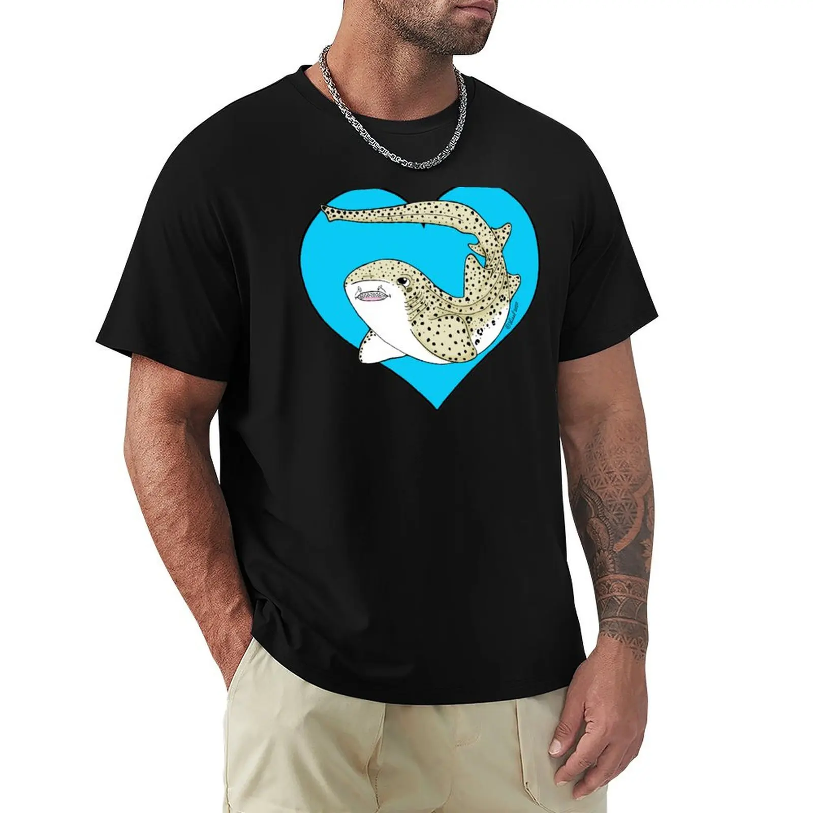 

Zebra Shark Love T-Shirt anime figures Louboutins men t shirts high quality