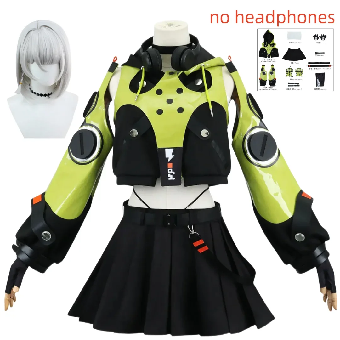 

Zenless Zone Zero Cos Anby Demara Cosplay Costume No Headphones Women Girls Uniform Outfits Halloween Cos Costumes