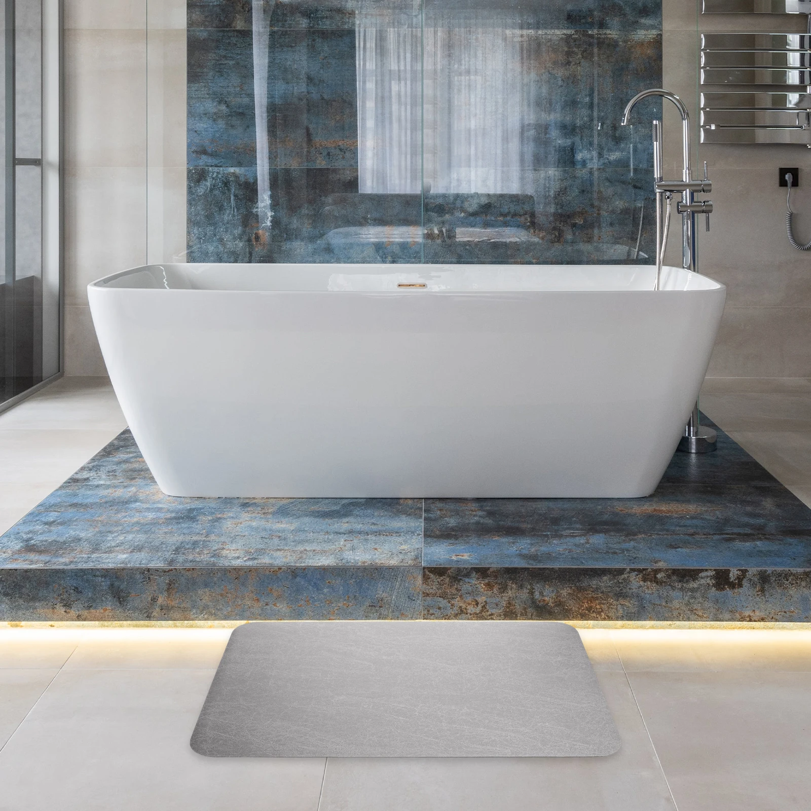 

Bath Mat Non- Bathroom Diatom Mud Absorbent Entry Rugs for inside House