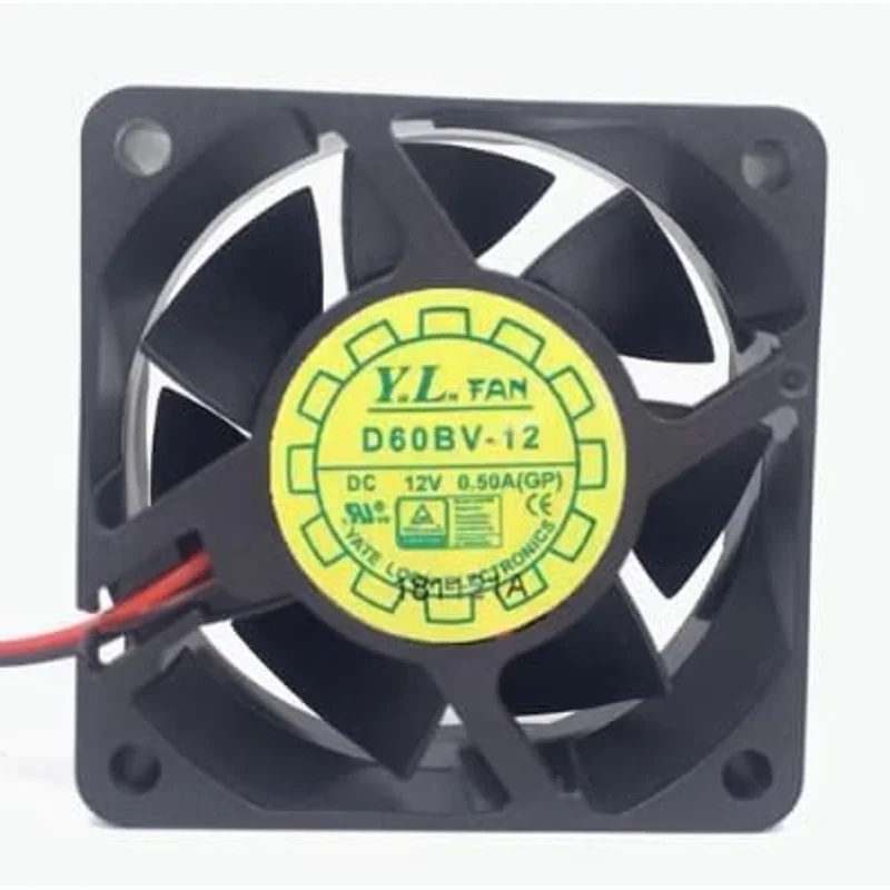 New Cooler Fan D60BV-12 6025 12V 0.50A 6CM Large Air Volume Server Cooling Fan 60*60*25MM