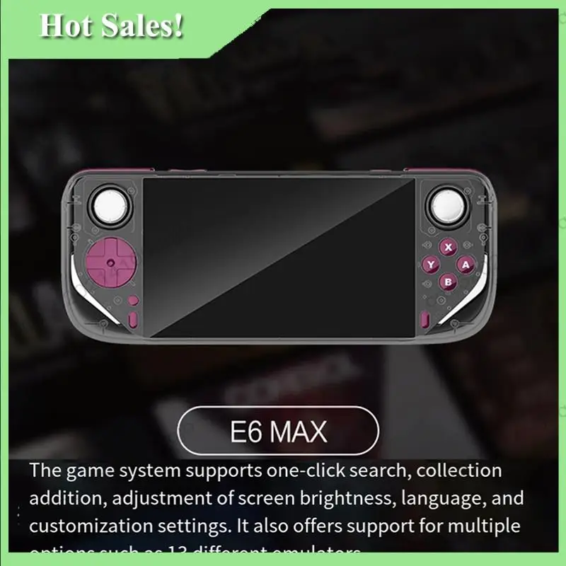 

-FDDT E6 MAX Game Console 5 Inch 1280 * 720 DPI IPS Touch Screen Hall Joystick 5000Mah Handheld Game Console Support Projection