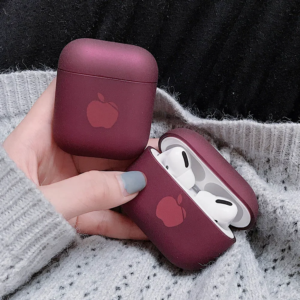 Śliczne jednolite kolorowe etui na słuchawki dla AirPods 1 2 pro etui twarde PC luksusowe matowa tekstura etui ochronne na airpod 3 etui