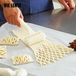 Large Size Pizza Roller Cutter Pie Cookie Cutter Pastry Baking Tools Knife Bakeware Embossing Dough Roller Lattice Cutter Craft