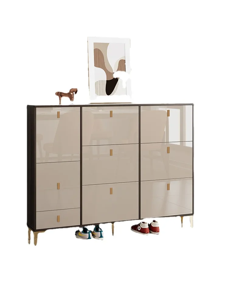 

Qf Thin Shoe Cabinet Ultra-Thin Tilting Shoe Cabinet Stool Integrated Entrance Entrance