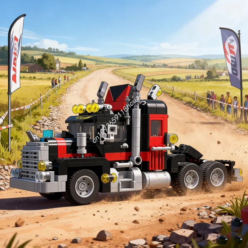 

523pcs MOC Giant Truck Remake City Champions Model Building Blocks Construction Christmas Gift Assemble Creative Idea Toy Brick