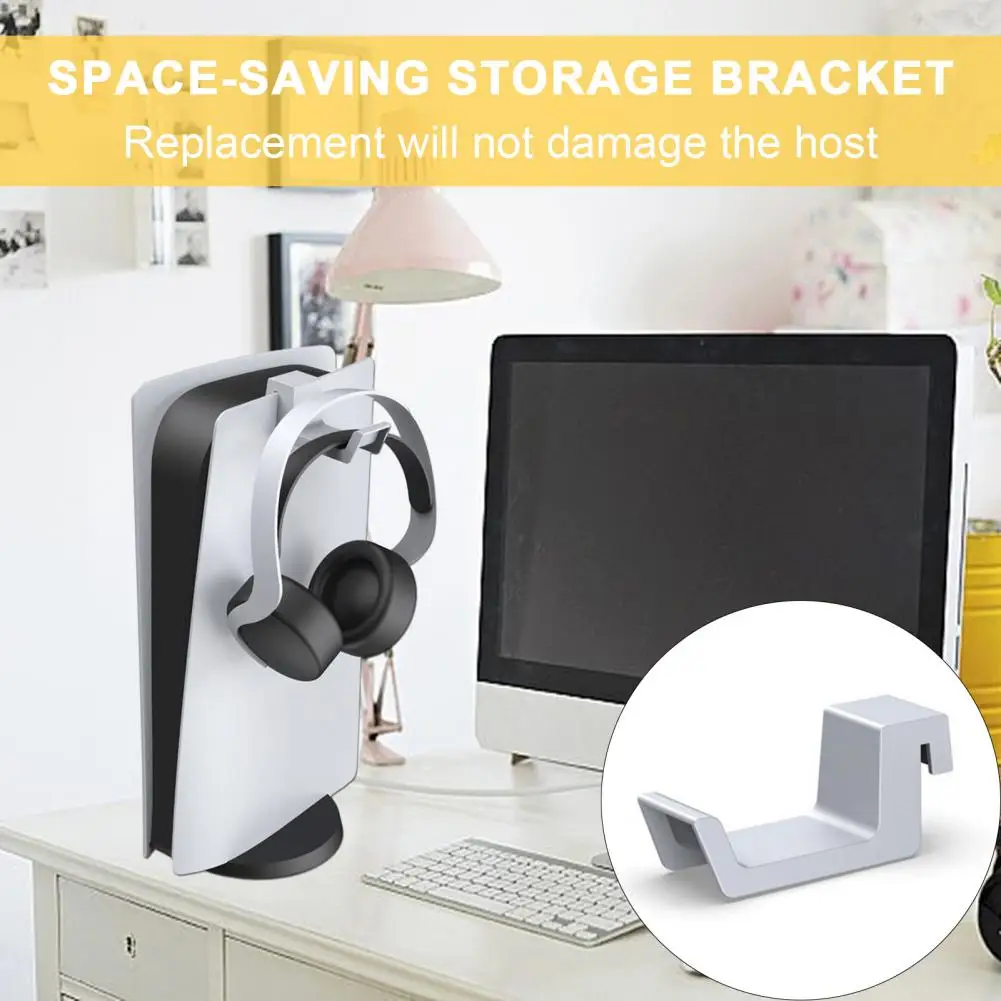 Headphone Stand Ps5 Game Console Headset Hanger Space Saving Bracket for Easy Installation Headphone Mount Storage Gaming