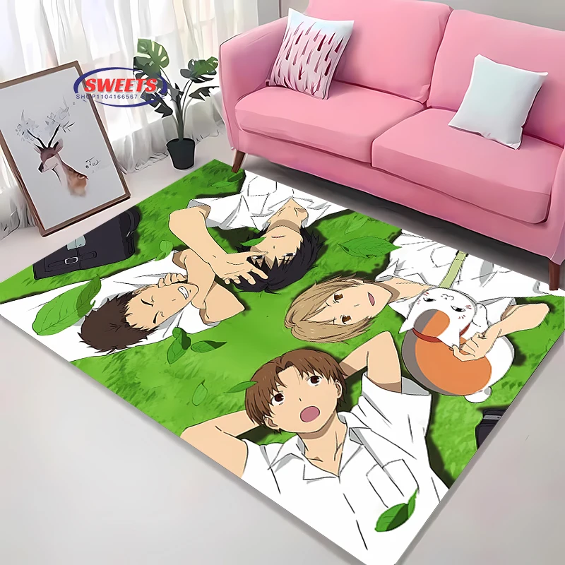 

Двусибилизационный ковер «Книга друзей Нацуме! Коврик для спальни, гостиной, кровати, нескользящий изысканный домашний декор, прочный ковер, который можно стирать в машине