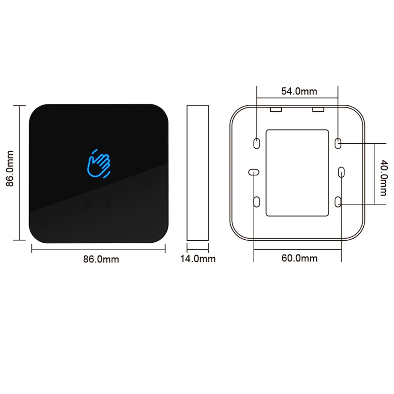 Waterproof 12V/24V Touchless Infrared Sensor Switch No Touch Contactless Switches Door Release Access Control Exit Button