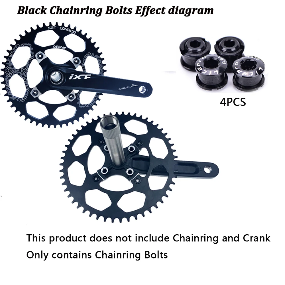Litepro MTB Bike Chainring Bolts Double/Triple Speed Disc Pojedyncze śruby koła łańcuchowego Złoty/Srebrny/Fioletowy/Niebieski/Czerwony/Czarny/Zielony