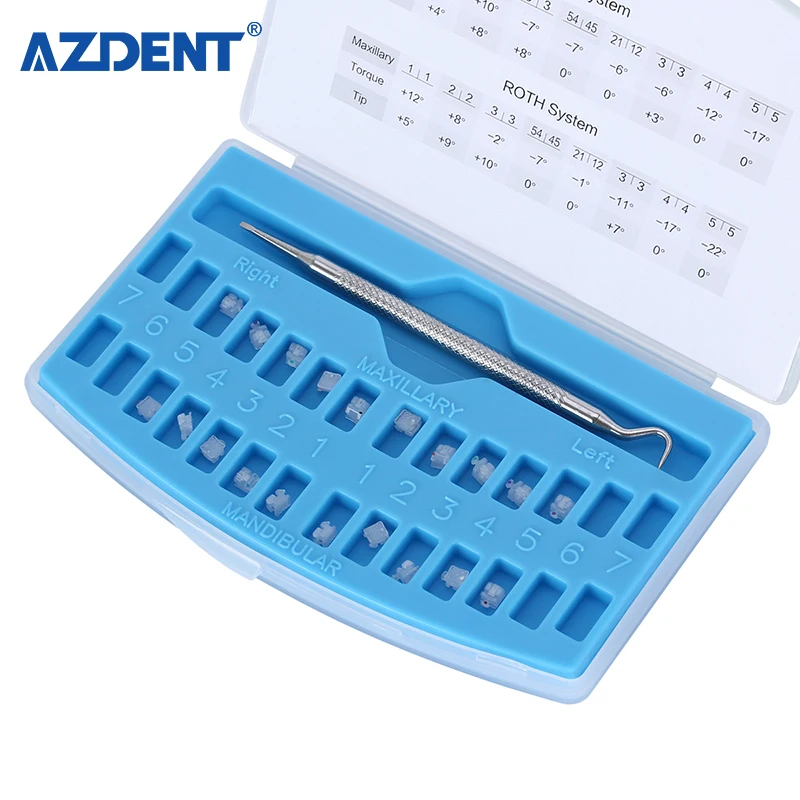 AZDENT MBT 022 Dental Ceramic Bracket Orthodontic Self-ligating Bracket