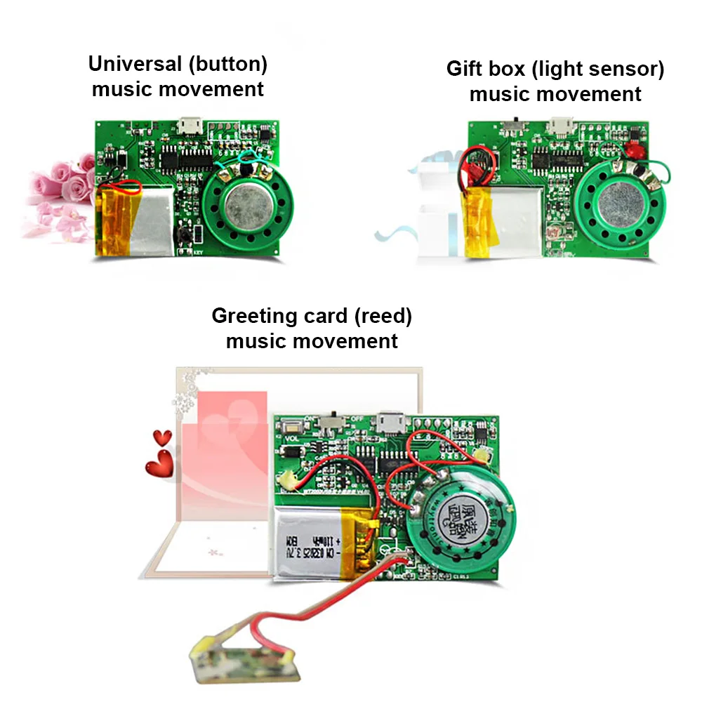 Press-button Control Activated MP3 Recordable PCB Sound Module USB Sound Module for Greeting Cards