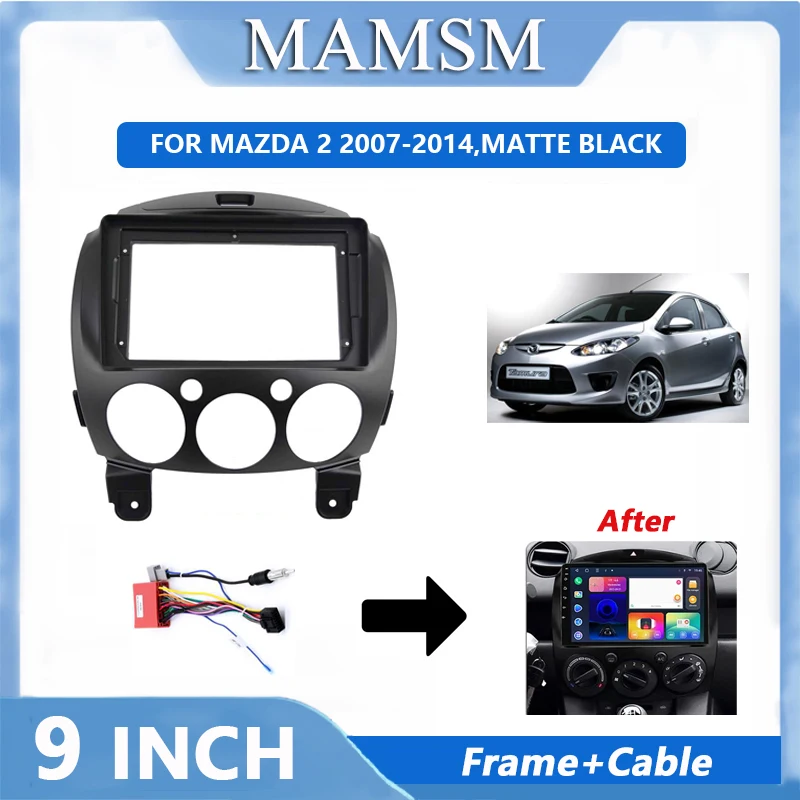 

2 Din Android Head Unit Car Radio Frame Kit For MAZDA 2 2007-2014 Stereo Dash Fascia Trim Bezel Faceplate