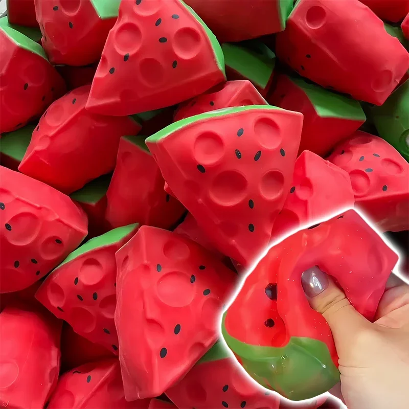 Watermelon Crunchy Squishy Block Stress Ball Fidget Toy Homemade Anti Stress Squeeze Toy ADHD Release Hand Relax Gift Toy