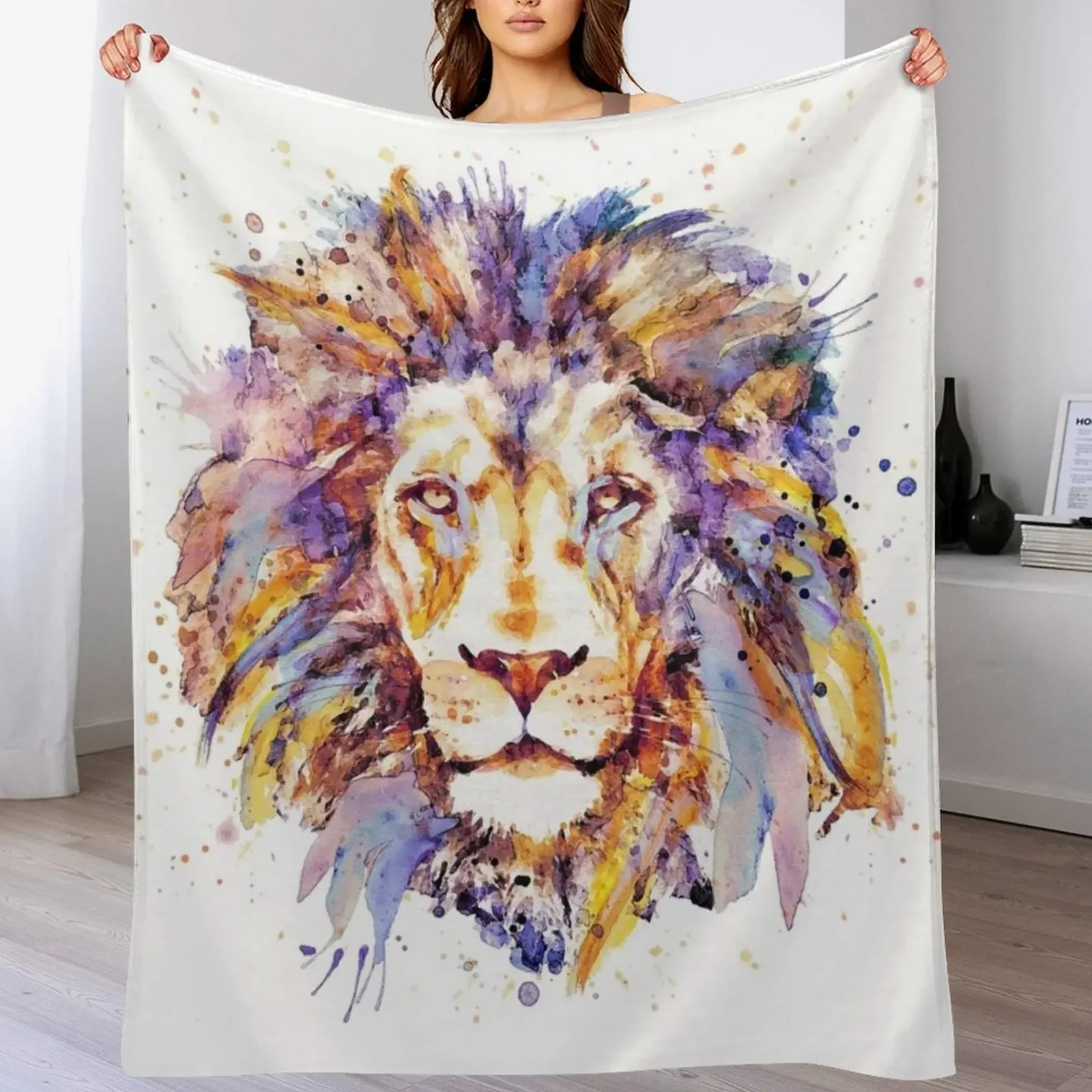 

Lion Head Throw Blanket Baby decorative Bed Fashionable Beach Blankets