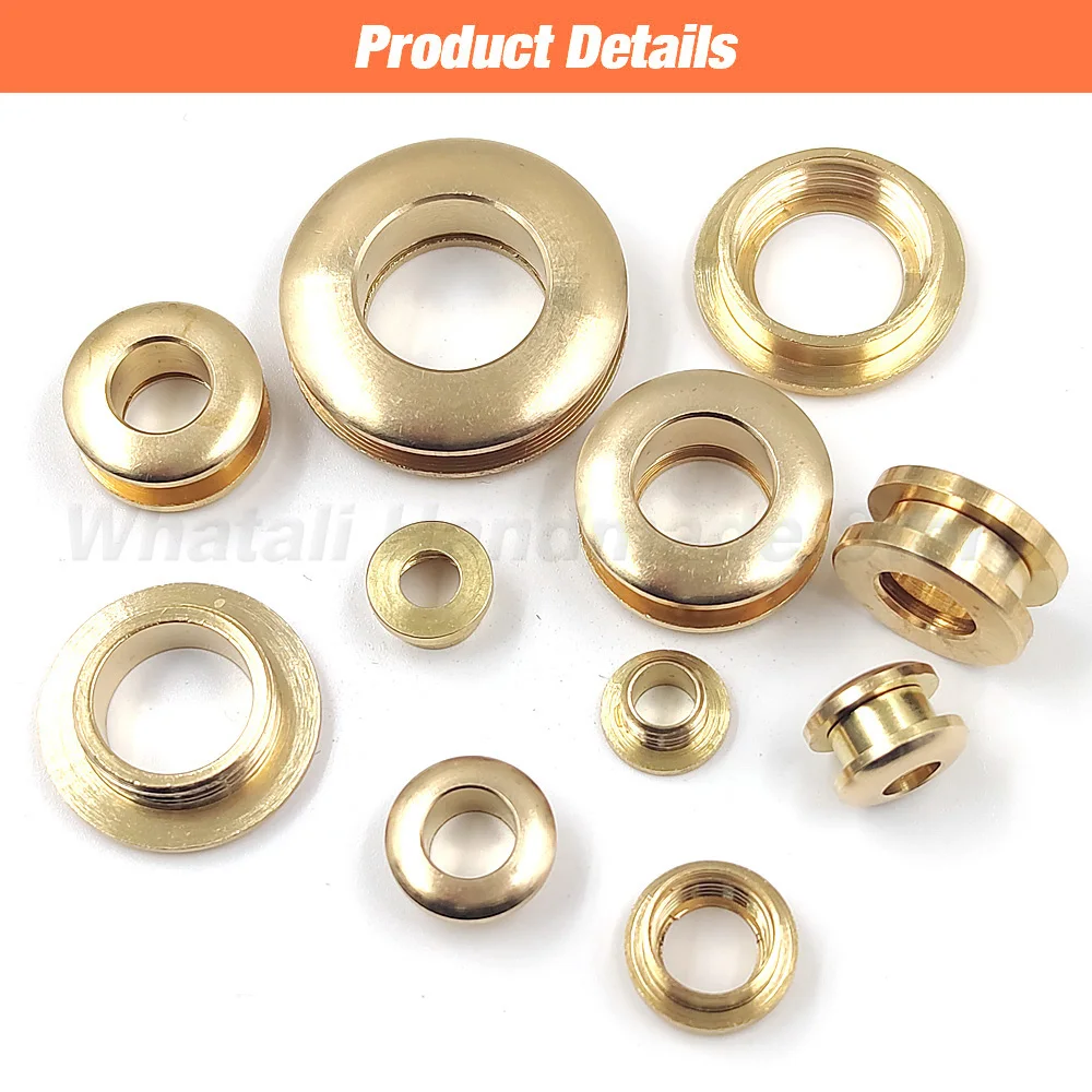 2pcs Solid Brass Screw Back Eyelets With Screws For Leather Crafts Accessory For Bag Garment Shoe Clothes Jeans Decoration