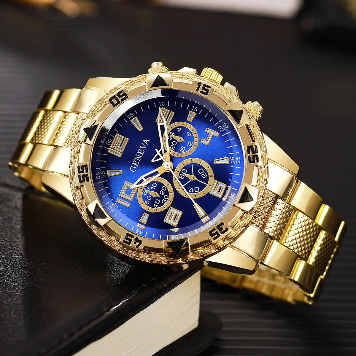 1/4PCS Fashion Men Quartz Watch Luxury Big Dial Men's Business Wristwatches Clock Gift Relogio Masculino（Without Box） image 5