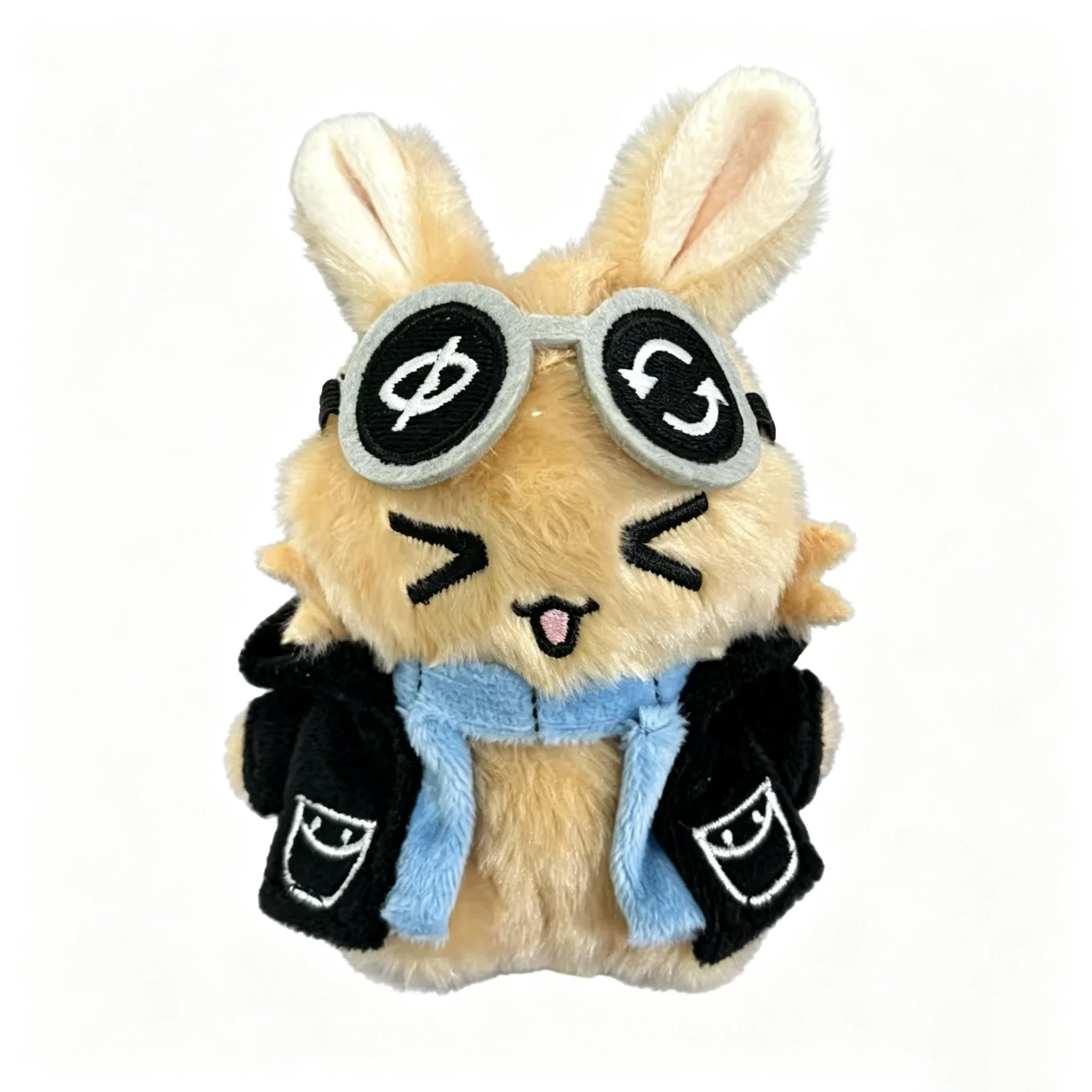 Arknights Rhodes Island Amiya Rabbit Plush Keychain 10cm With Sunglasses Outfit Acrylic Tag Stuffed Pendant for Game Fan Collect