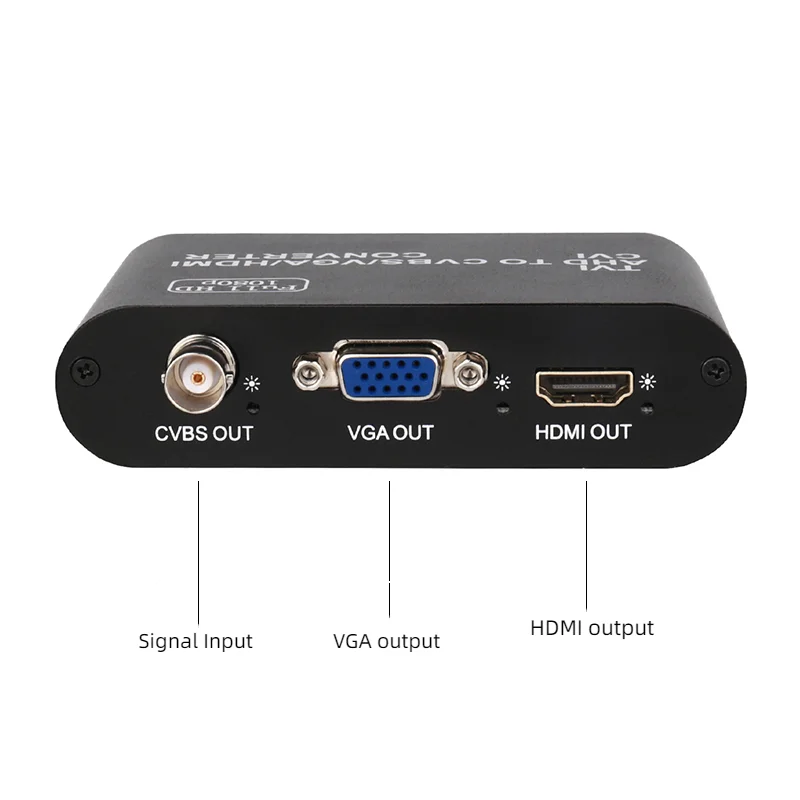 Convertidor de vídeo HD, seguridad NVR AHD/CVBS/TVI/CVI a VGA/HDMI analógico a Digital