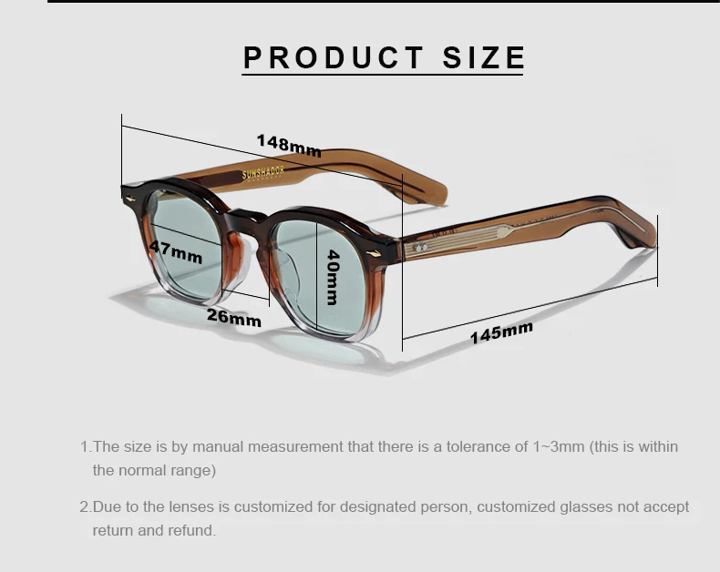 Klassische Acetat-Sonnenbrille für Damen SUNSHADR ZEP Luxusmarke Top-Qualität Designer Handgefertigte UV400 Herren-Sonnenbrille kann graviert werden – Detail 4