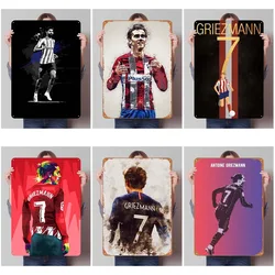 Antoine Griezmann Metal Sign Sports Poster House Decor Vintage Tinplate Sign Plaque for Wall Art Decoration Retro Coffee Corner