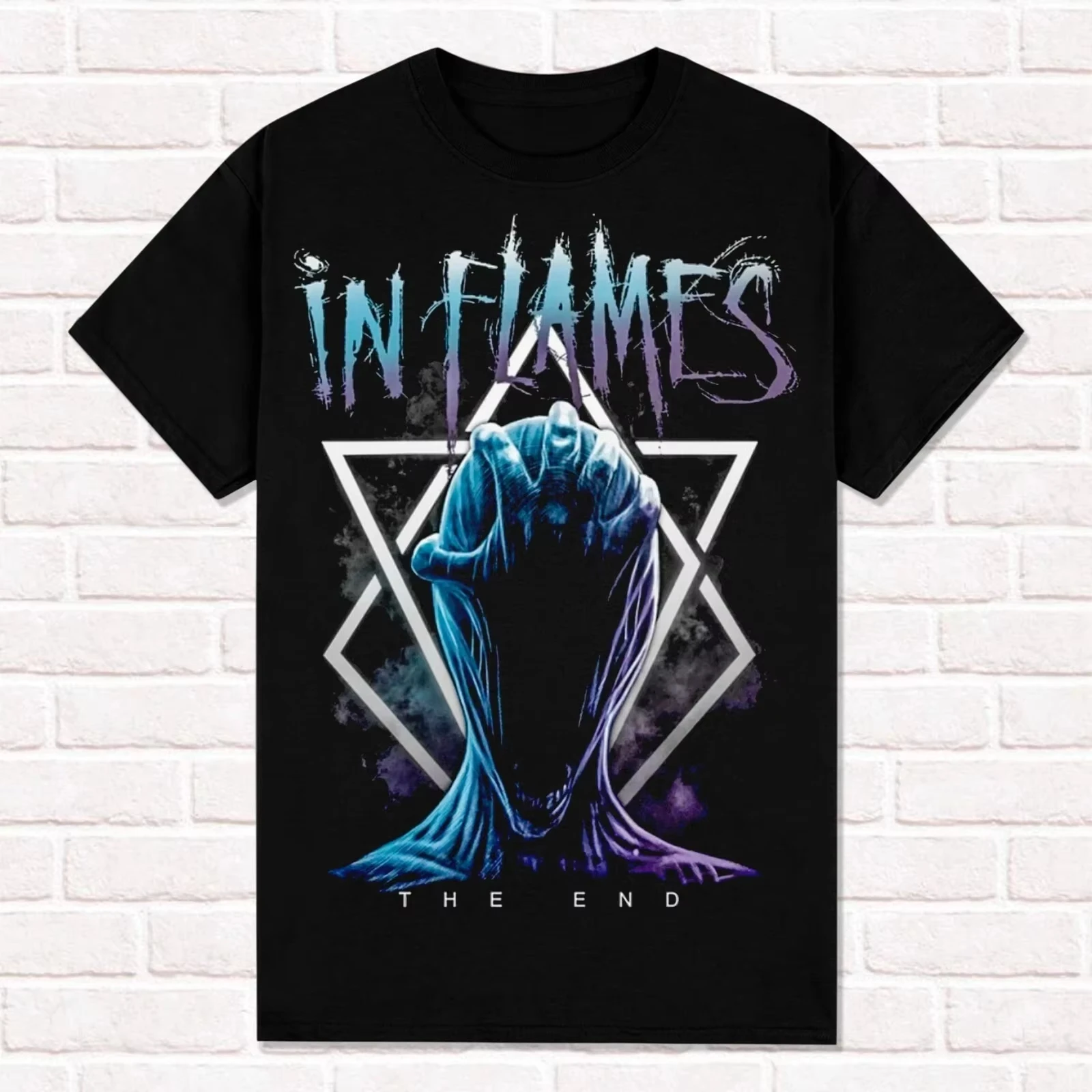 

Футболка 2025 in Flames The End 2016, футболка Melodic Death Metal, футболки, топы, унисекс, хлопок, с короткими рукавами, High Street