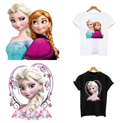 2 sztuk/partia mrożone Disney Iron na łatach aplikacje do prasowania odzieży dziecięcej termotransferowe naklejki TShirt