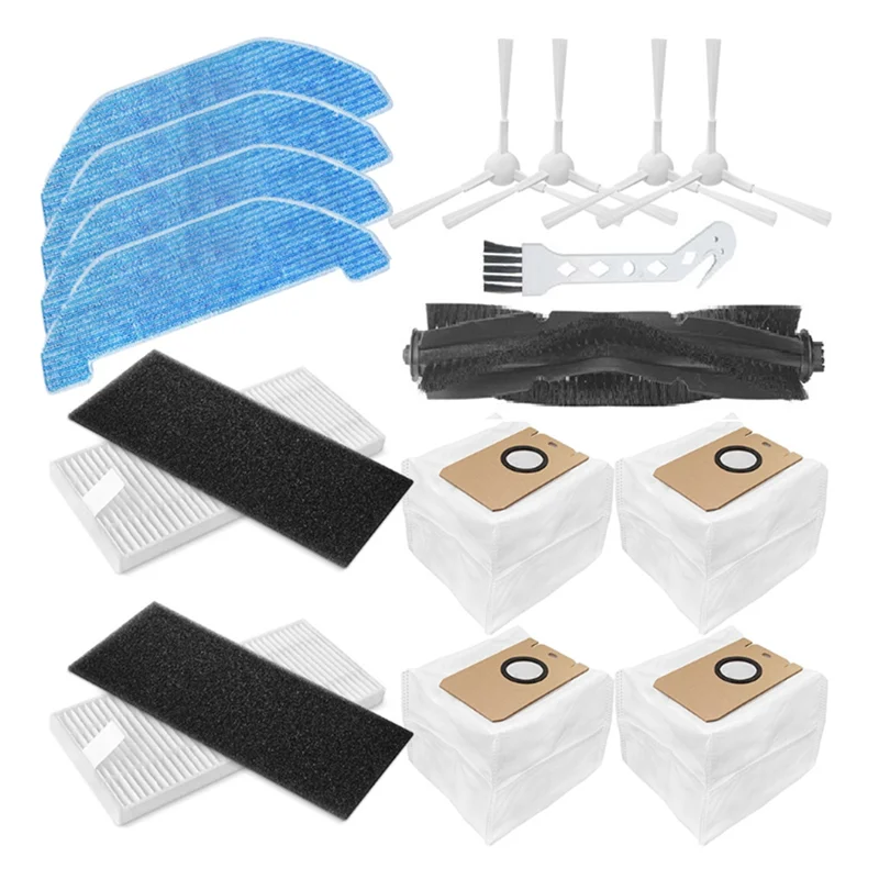 

A47T 16Pcs for Neabot Q11 Robot Vacuum Cleaner Accessories Main Side Brush Mop Cloth HEPA Filter Dust Bag Replacement Parts