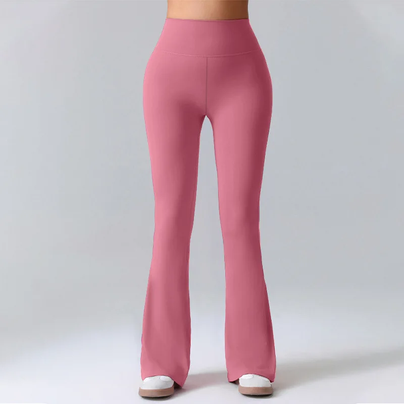 กางเกงเลกกิ้งทรงบานแบบใหม่สำหรับผู้หญิง กางเกงโยคะ กางเกงออกกำลังกาย กางเกงรัดรูปทรงบาน กางเกงลำลองทรงขากว้างสำหรับผู้หญิง สไตล์สตรีทแวร์