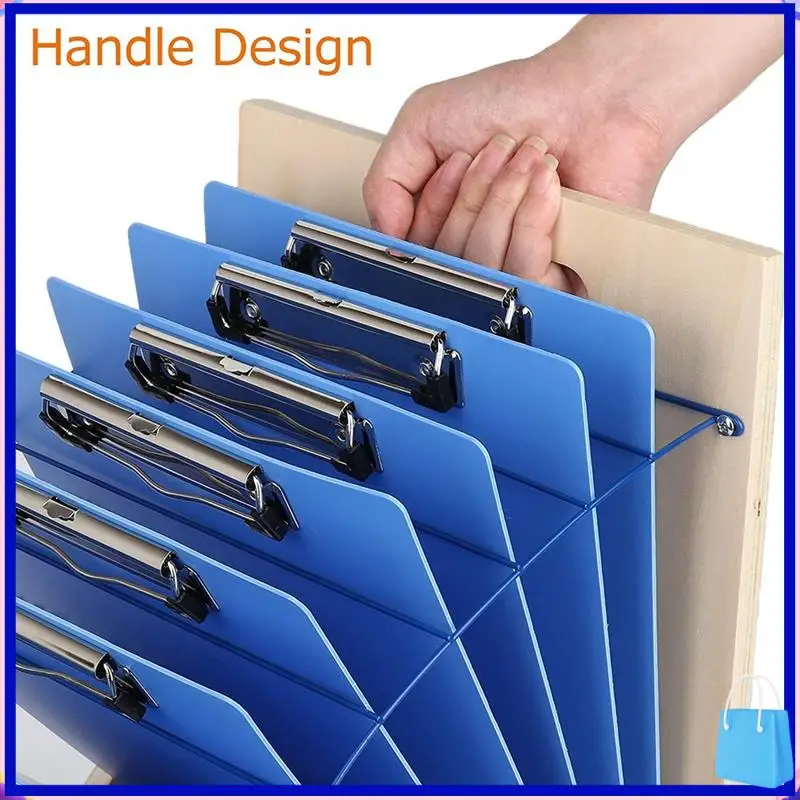 

Customer Favorite Clipboard Holder, Clipboard Storage Rack Wooden Clipboard Holder With Sturdy Metal Shelf Organizer For Classro