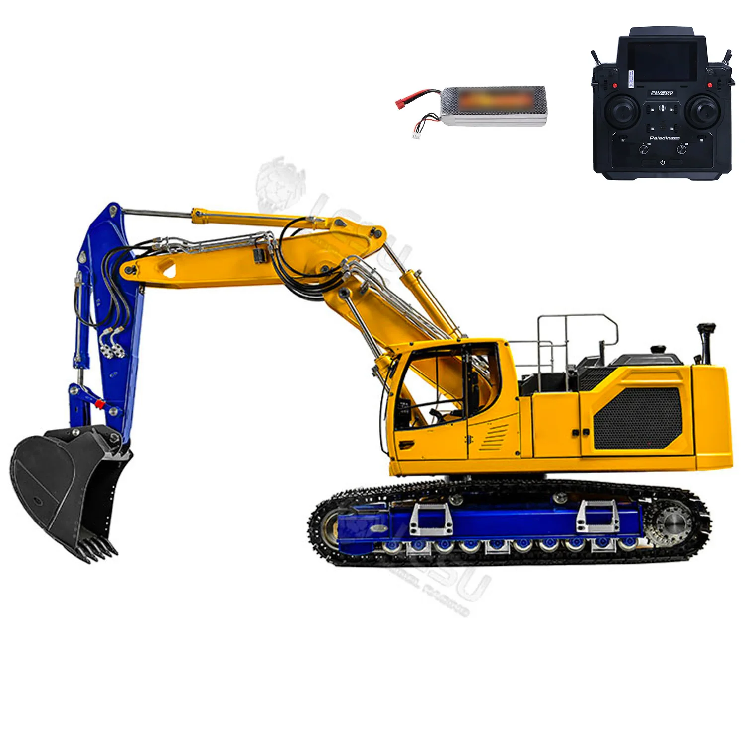 LESU Aoue-LR945 1/14 3-arm RC Hydraulic Digger Metal Radio Control Painted Finished Excavator Trucks Cars Vehicle Toys TH23759