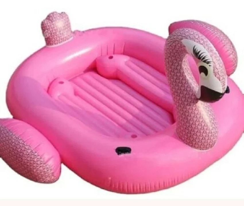 

Giant 4-6 Person Inflatable Pink Flamingo Lake Water Float Raft