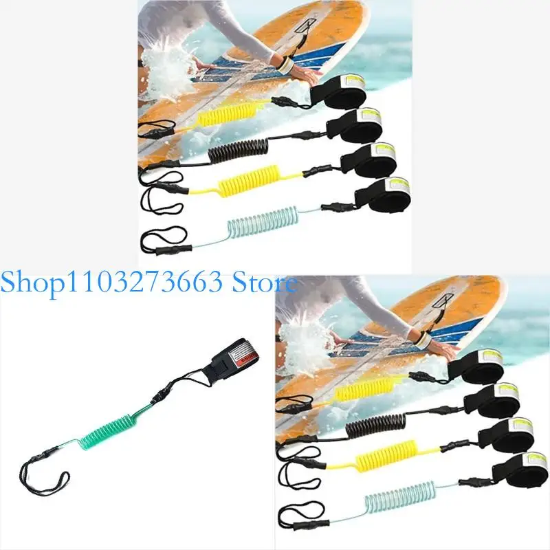 

R6FE Surfing Leashes Coiled Surfboard Ankle Strap Surfing Paddle Board Hand Rope