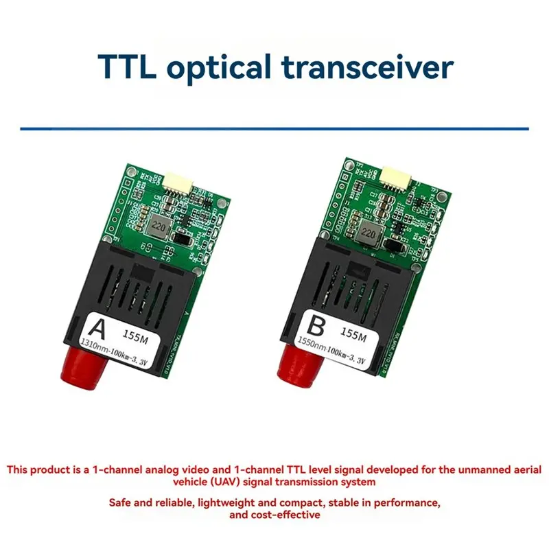 Reliable-Optical Transmitter Receiver Modules 100KM TTL Optical Transceiver Module CRSF/UART/SUBS FC Port Optical Terminal Equip