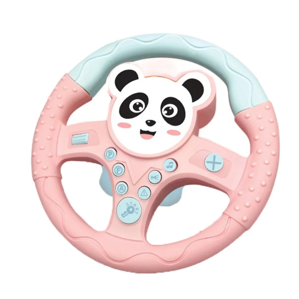 

360 ° Вращающийся мультяшный второй пилот, рулевое колесо Монтессори, ранняя образование, имитация рулевого колеса, интерактивные игрушки