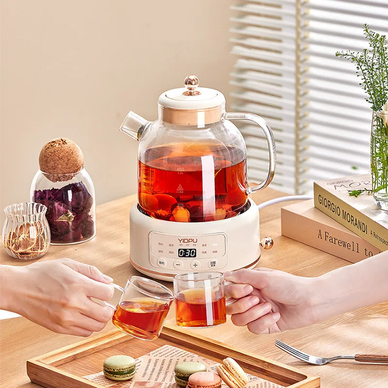 

1.2L Intelligent Tea Maker Home Electric Kettle Office Appointment Glass Flower Teapot Multifunctional Health Insulation Kettle