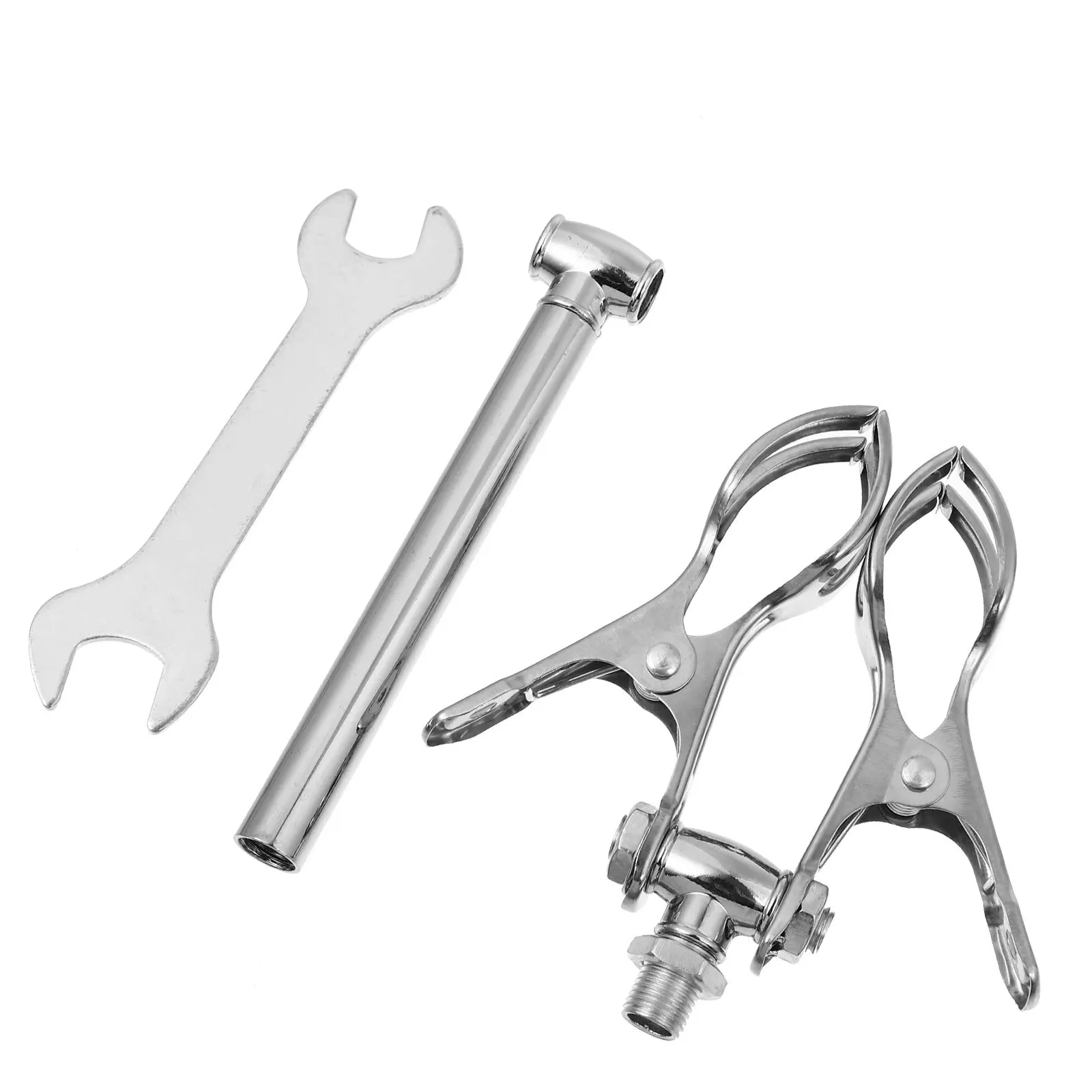 

1 set 1 Set Clamp Holder Stainless Steel Double Clip Moxibustion Tool For Two Sticks Handheld Moxa Roll Hanger Moxa Burner Tool