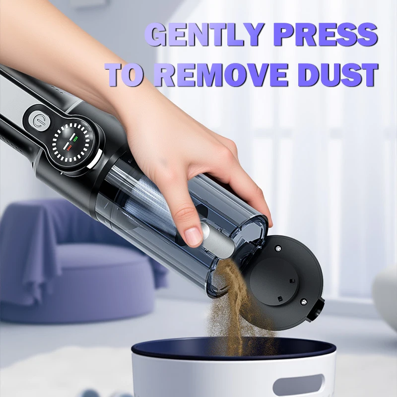Car Vacuum Cleaner Wireless One-Button Dust Dump High-Power Portable Vacuum Cleaner Large Suction Mini Handheld Cordless