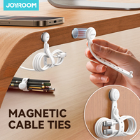 Joyroom 6/12PCS Silicone Cable Ties Cable Management Reusable Wire Organizer Straps 11cm Adjustable Hook & Loop Cable Holder