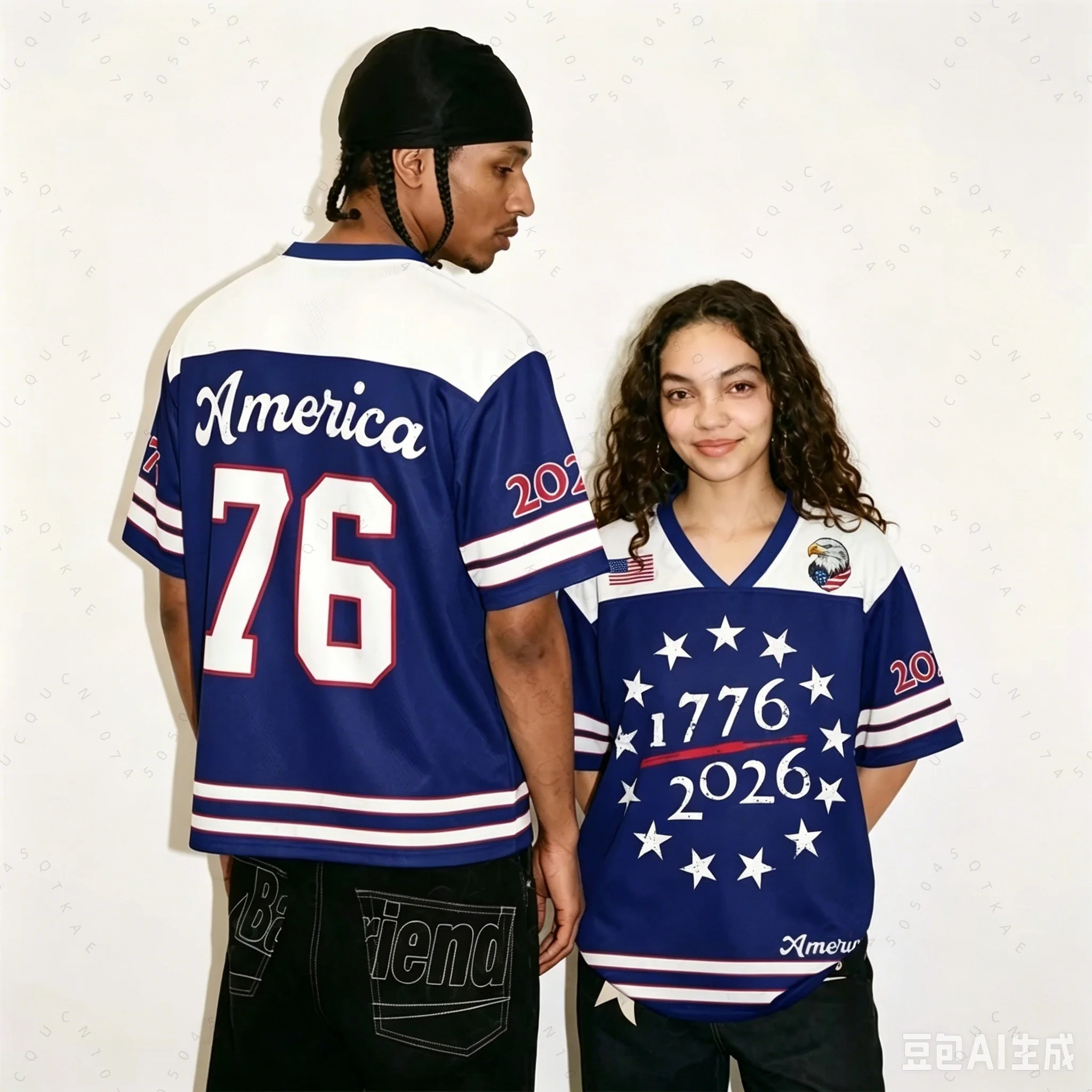 

2026 Usa 250th Anniversary Jersey Fashionable Streetwear Couple's Y2k Top Football Sports Jersey Men Women Motorcycle T-Shirt