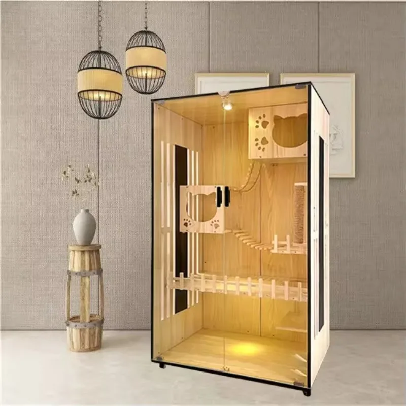 Villa Solid Wood Household  Cabinet  Cage Waterproof Nest IndoorHouse