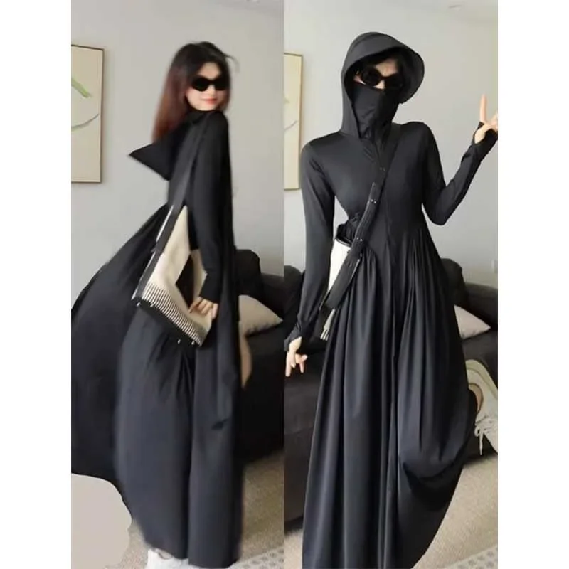

Full-Length Women's Sun Protection Jacket Ultra-Long Summer Cover-Up Skirt Slim-Fit Design New 2025 Fashion Outerwear