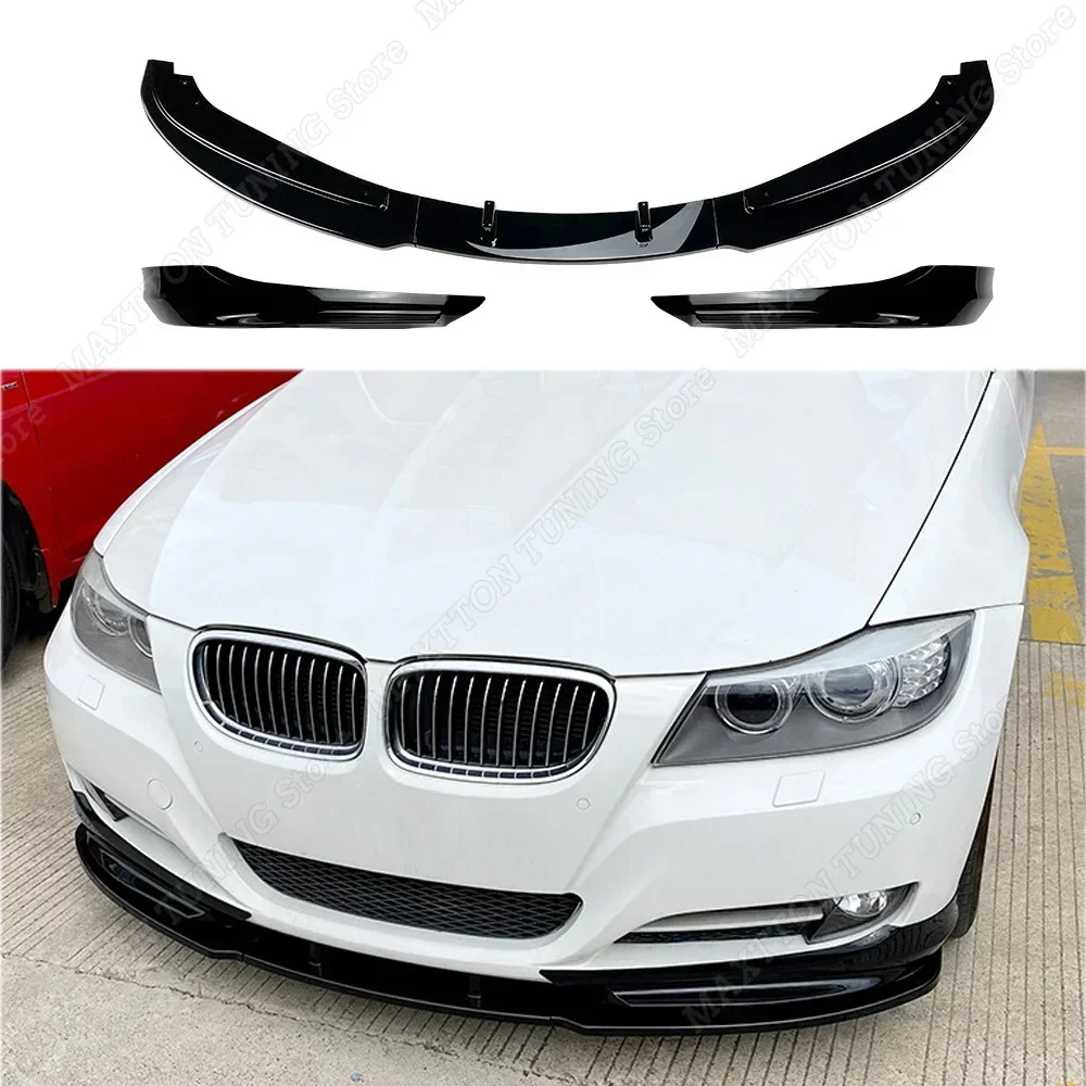 

FOR BMW E90 E91 LCI 5Pcs MAXTON STYLE FRONT BUMPER SPLITTER LIP SPOILER 3 SERIES 320i 318i 320d 2009-2012 FACELIFT TUNING