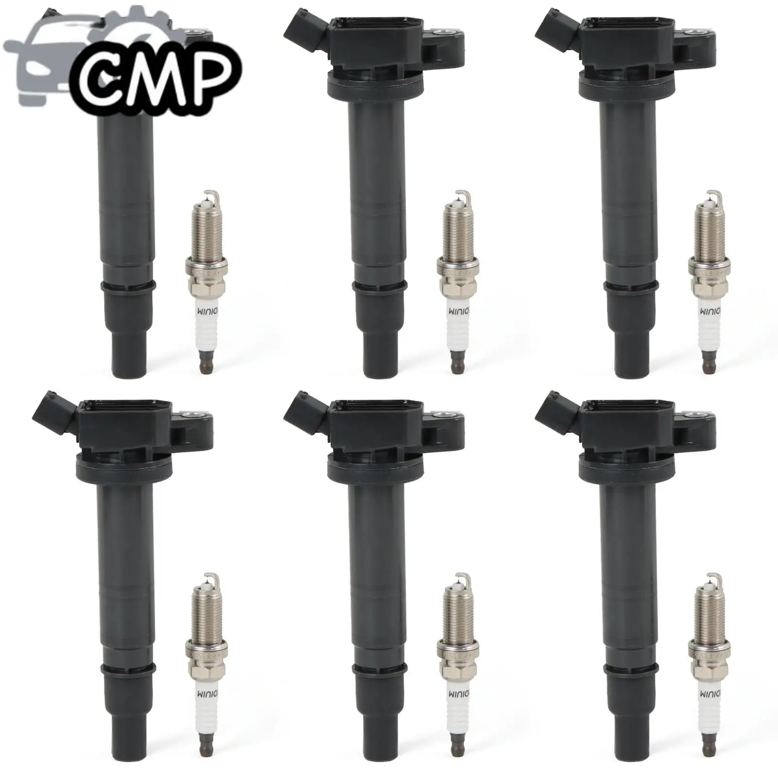 

6set Car Ignition Coils&Double Iridium Spark Plugs Kit Fits For Toyota Tacoma 4Runner 4.0L UF495+6619 Car Engine Repair Parts
