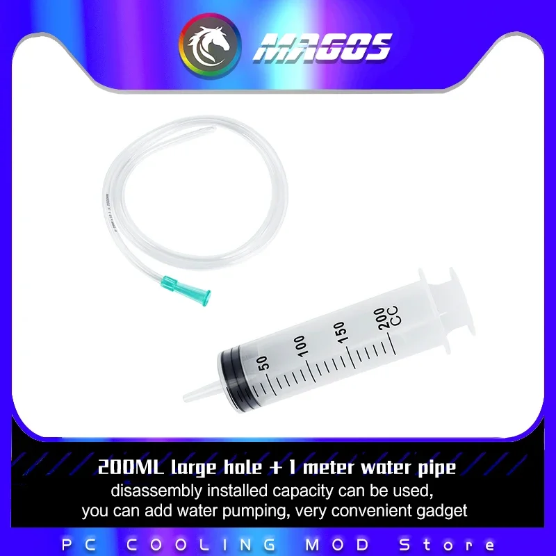 Water Dispenser Needle Tube 200ML Injection Syringe Large-capacity Add Liquid Enema Ink Dispensing For Water Cooling