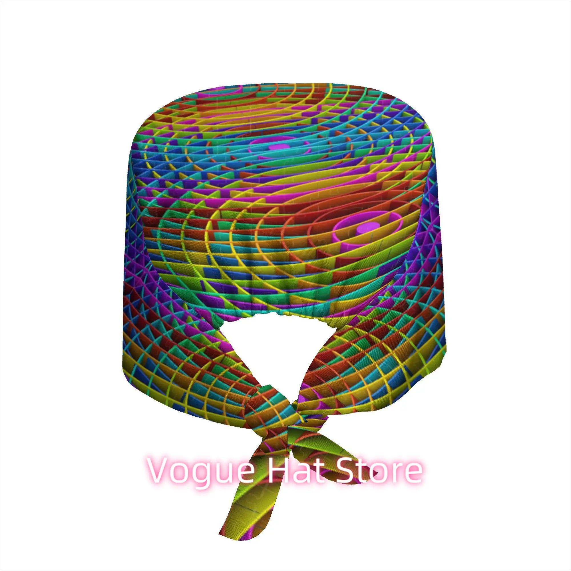 Lightweight Quick-Dry Chef Hat with Colorful Spiral Mesh Back - Breathable Unisex Cooking Cap Suitable for Professional Chefs, C