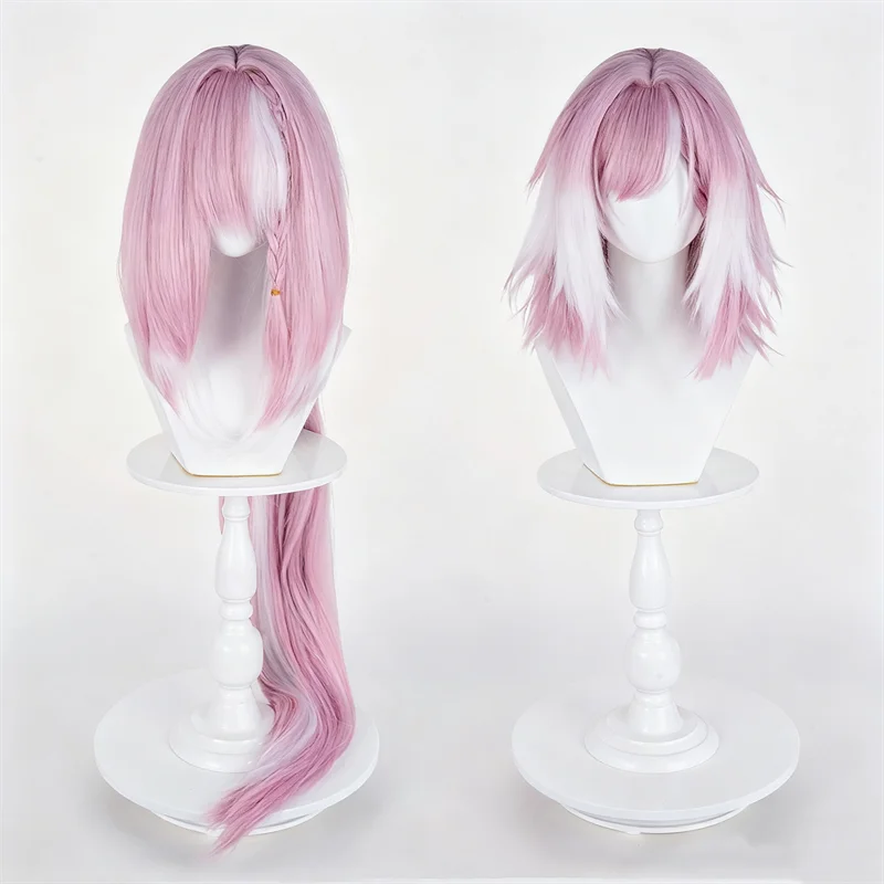 Game Honkai Impact 3 Elysia Volwassen Vrouwen Cosplay Pruik Lang Roze Haar Hittebestendige Synthetische Pruiken Halloween Party Props
